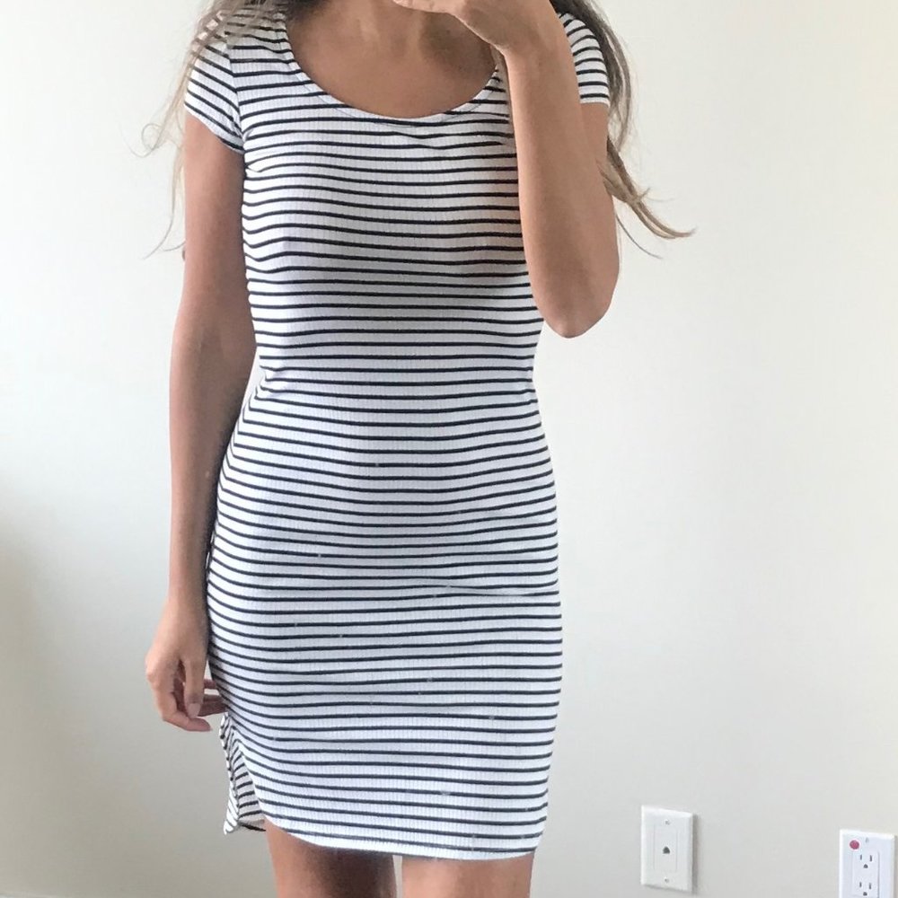 striped tee dress